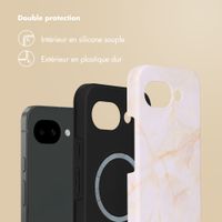 Selencia Coque arrière Vivid avec MagSafe Google Pixel 10a - Golden Beige Marble