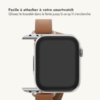 Selencia Bracelet Élan Double strap Apple Watch | 38/40/41/42 mm - Marron clair