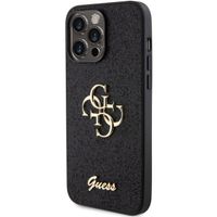Guess Coque 4G Metal Logo Glitter Apple iPhone 15 Pro Max - Noir