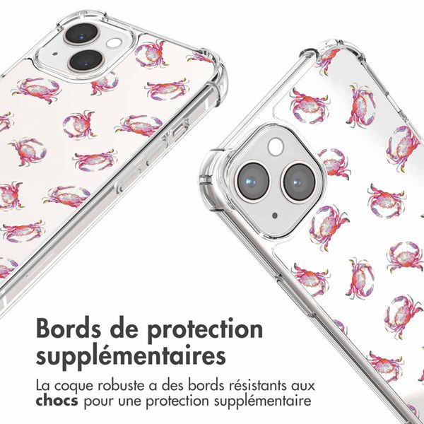 imoshion Coque Design avec cordon Apple iPhone 13 - Crab Watercolor