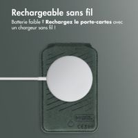 Accezz Portefeuille en cuir magnétique avec support - Compatible avec Apple Find My - Cedar Green