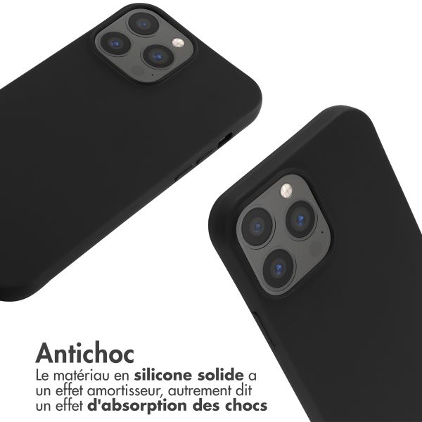 imoshion Coque en silicone avec cordon Apple iPhone 13 Pro Max - Noir