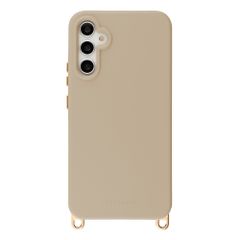 Selencia Coque arrière Rivièra avec MagSafe avec crochets amovibles Samsung Galaxy A34 (5G) - Milky Latte