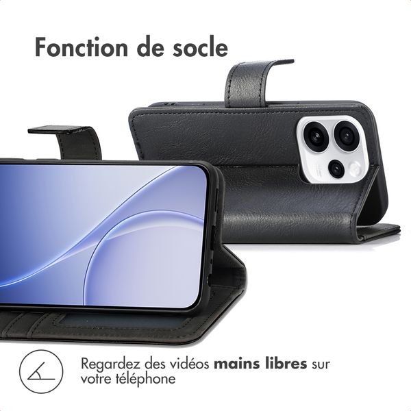 imoshion Étui de télephone portefeuille de luxe Oppo Reno15 F (5G) - Noir