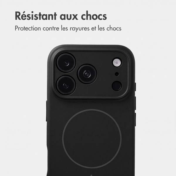 Accezz Coque Grip avec MagSafe Apple iPhone 18 Pro / 17 Pro - Noir