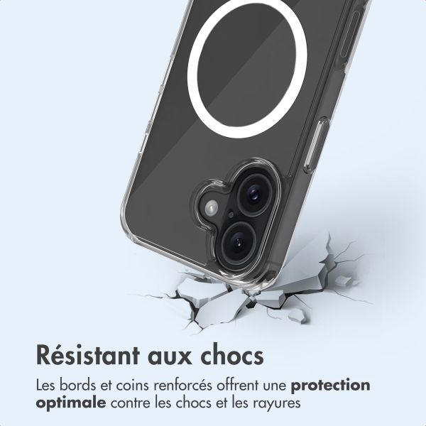 imoshion Coque arrière de protection avec MagSafe Apple iPhone 16 - Transparent