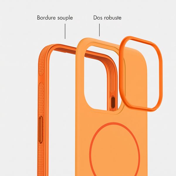 imoshion Coque arrière Color avec Thin MagSafe Ring Apple iPhone 15 Pro - Orange