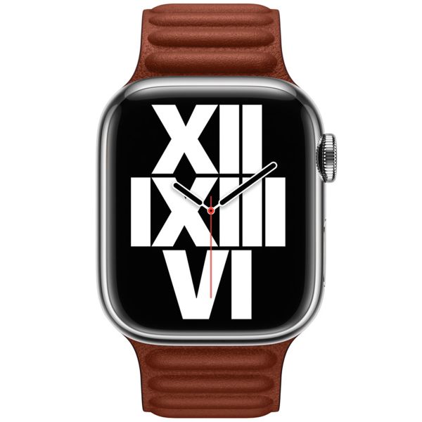 Apple Bracelet Leather Link Apple Watch | 38/40/41/42 mm - Taille M/L - Umber