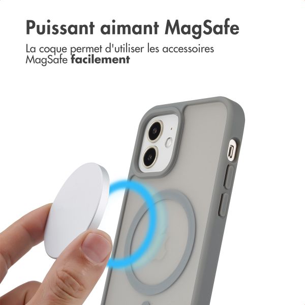 imoshion Coque Color Guard avec MagSafe Apple iPhone 12 (Pro) - Gris