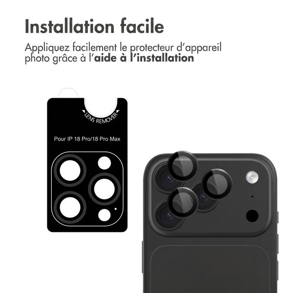 imoshion Lot de 2 protections d'objectif de caméra pour Apple iPhone 18 Pro / 18 Pro Max - Noir