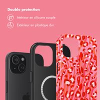 Selencia Coque arrière Vivid avec MagSafe Apple iPhone 15 - Wild Spots Lipstick