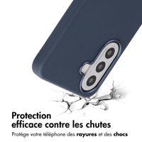 Accezz Coque arrière en cuir avec MagSafe Samsung Galaxy A57 (5G) - Nightfall Blue