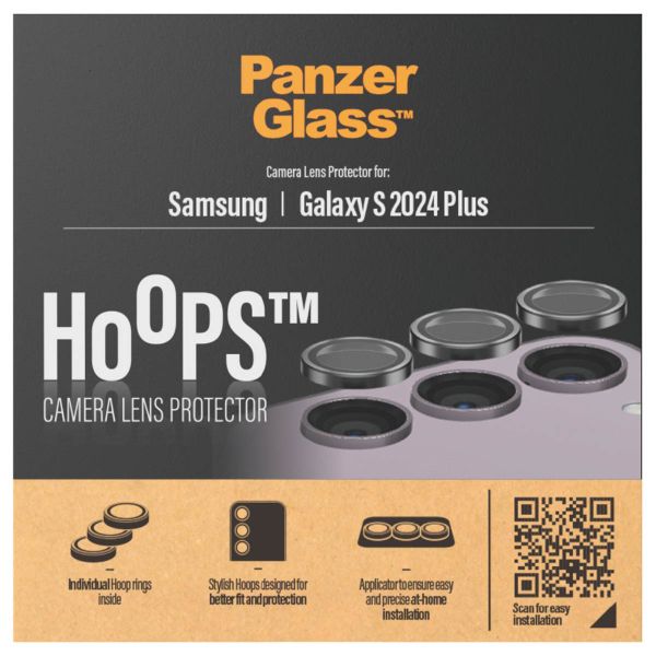 PanzerGlass Protection Caméra Hoops Optic Rings Samsung Galaxy S24 Plus - Noir