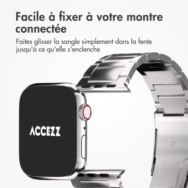 Accezz Bracelet en acier Titane mat Apple Watch | 38/40/41/42 mm - Argent
