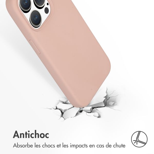 Accezz Coque Liquid Silicone avec MagSafe Apple iPhone 15 Pro - Rose
