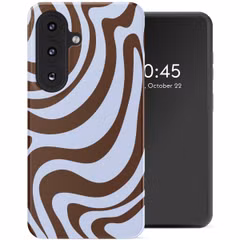 Selencia Coque arrière Vivid avec MagSafe Samsung Galaxy S26 FE - Dream Swirl Chocolate
