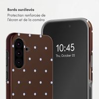Selencia Coque arrière Vivid Samsung Galaxy A36 / A56 - Happy Dots Chocolate