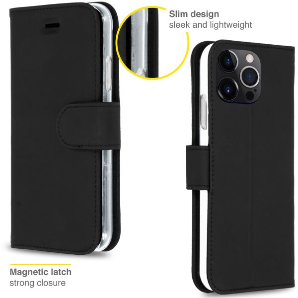 Accezz Étui de télephone Wallet Apple iPhone 13 Pro - Noir