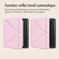 imoshion Étui de liseuse portefeuille design Pliable Kobo Libra Colour - Happy Dots