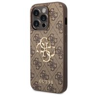 Guess Coque 4G Metal Logo Backcover Apple iPhone 15 Pro Max - Marron