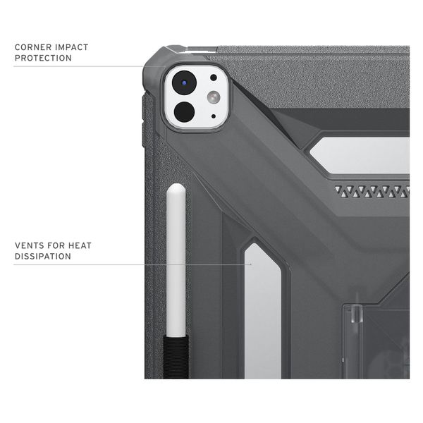 UAG Coque arrière Scout Plus avec support Scout Apple iPad Pro 13 (2025) M5 / (2024) M4 - Ash