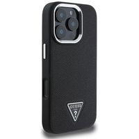 Guess Coque Grained Triangle MagSafe Apple iPhone 16 Pro - Noir