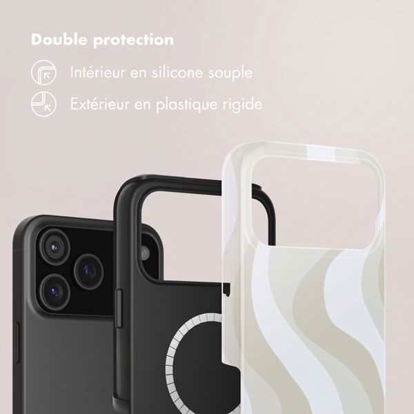 Selencia Coque arrière Vivid avec MagSafe Apple iPhone 18 Pro Max / 17 Pro Max - Desert Waves Beige
