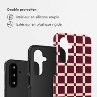 Selencia Coque arrière Vivid Samsung Galaxy A18 (4G) / A17 (4G/5G) - Check This Burgundy