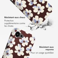 Selencia Coque arrière Vivid avec MagSafe Apple iPhone 17e / 16e - Choco Flower Pop