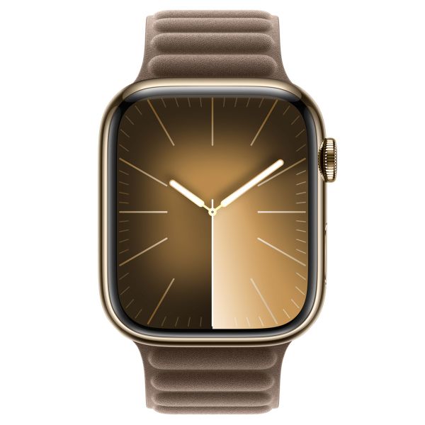 Apple Bracelet à maillons magnétique FineWoven Apple Watch | 44/45/46/49 mm - Taille S/M - Taupe