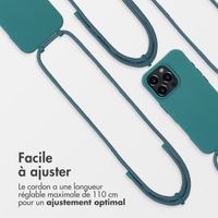 imoshion Coque arrière Color avec cordon amovible et MagSafe Apple iPhone 16 Pro - Vert foncé