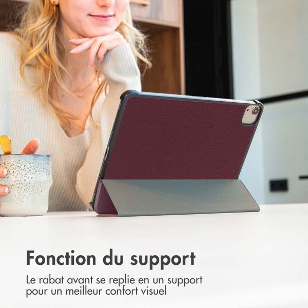 imoshion Coque tablette Trifold Apple iPad 9 (2021) 10.2 pouces / iPad 8 (2020) 10.2 pouces / iPad 7 (2019) 10.2 pouces - Bordeaux