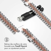 Selencia Bracelet Metallique Jubilee Apple Watch | 38/40/41/42 mm - Argent & Or Rose