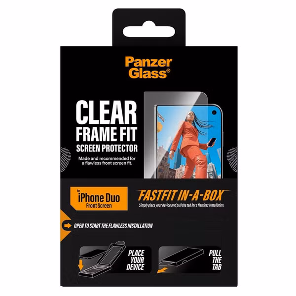 PanzerGlass Ultra Wide Fit FastFit in-a-box Protection d'écran Privacy Apple iPhone Duo