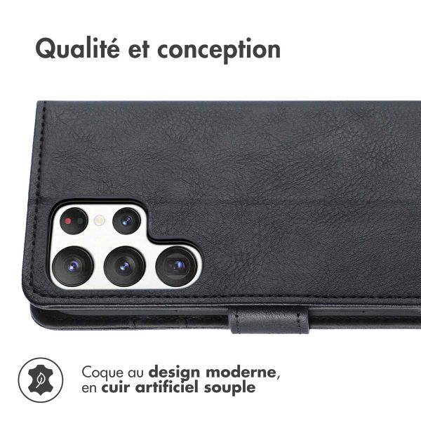 imoshion Étui de télephone portefeuille de luxe Samsung Galaxy S23 Ultra - Noir