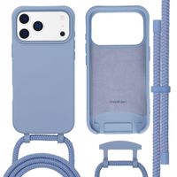 imoshion Coque arrière Color avec cordon amovible et MagSafe Apple iPhone 17 Pro - Ash Blue