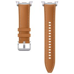 Samsung Bracelet Original Hybrid en cuir vegan Samsung Galaxy Watch 9 (40/44mm) / Watch 8 (40/44mm) / Classic (46mm) - Taille S/M/L - Camel