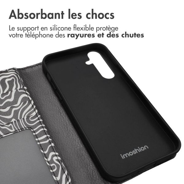 imoshion Étui de télephone portefeuille Design Samsung Galaxy S23 FE - Black And White