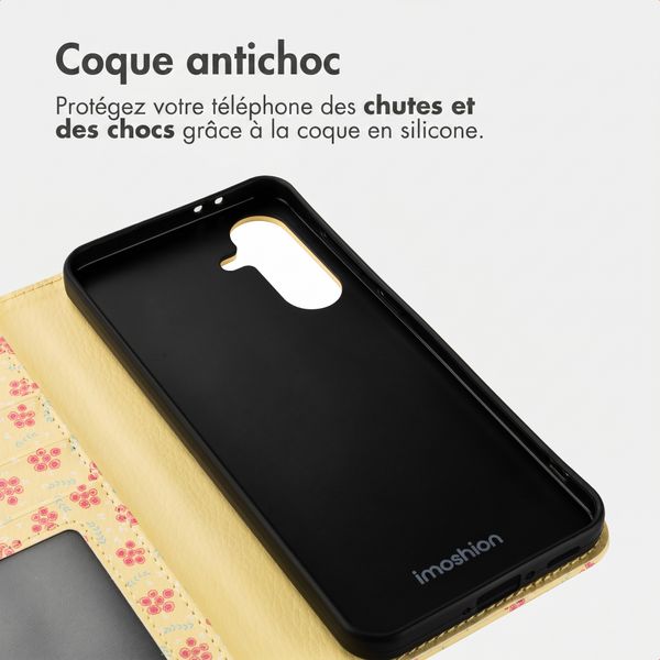 imoshion Étui de télephone portefeuille Design Samsung Galaxy A36 - Sunny Yellow Petite Flowers