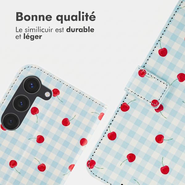 imoshion Étui de télephone portefeuille Design Samsung Galaxy S23 - Cherry Check