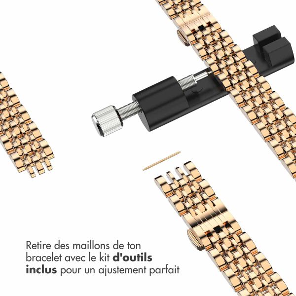 Selencia Bracelet en acier slim style Jubilee Apple Watch | 38/40/41/42 mm - Rose Doré
