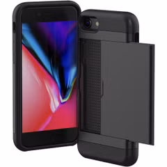 imoshion Coque arrière avec porte-cartes Apple iPhone SE (2022 / 2020) / 8 / 7 - Noir