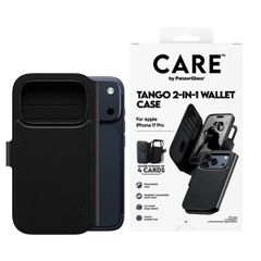 CARE by PanzerGlass Étui de télephone portefeuille Tango 2 en 1 avec MagSafe Apple iPhone 17 Pro - Black