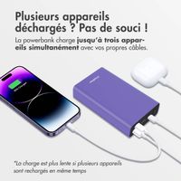 imoshion Ultra Series Aluminium Batterie externe 20.000 mAh - Charge rapide jusqu'à 33 watts - Tropical Violet