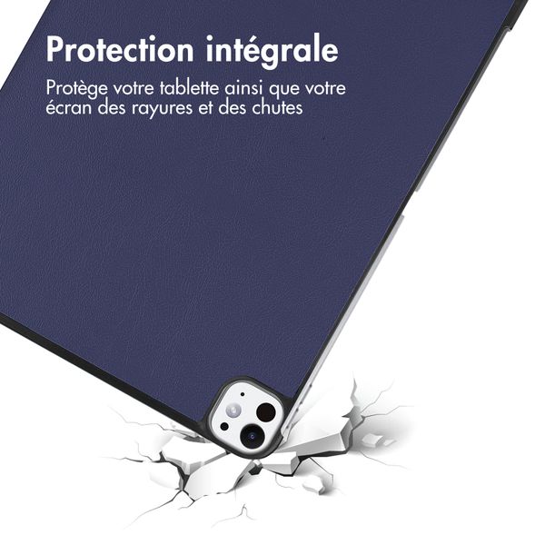 imoshion Coque tablette Trifold Apple iPad Pro 11 (2025) M5 / (2024) M4 - Bleu foncé
