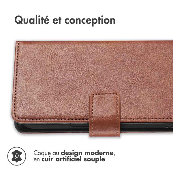 imoshion Étui de télephone portefeuille de luxe Samsung Galaxy S22 Ultra - Marron