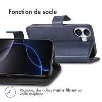 imoshion Étui de télephone portefeuille de luxe Apple iPhone 17 - Bleu foncé