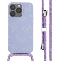 imoshion Coque design en silicone avec cordon Apple iPhone 13 Pro - Butterfly