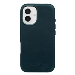 Accezz Coque MagSafe en cuir vintage Apple iPhone 16 - Smokey Green