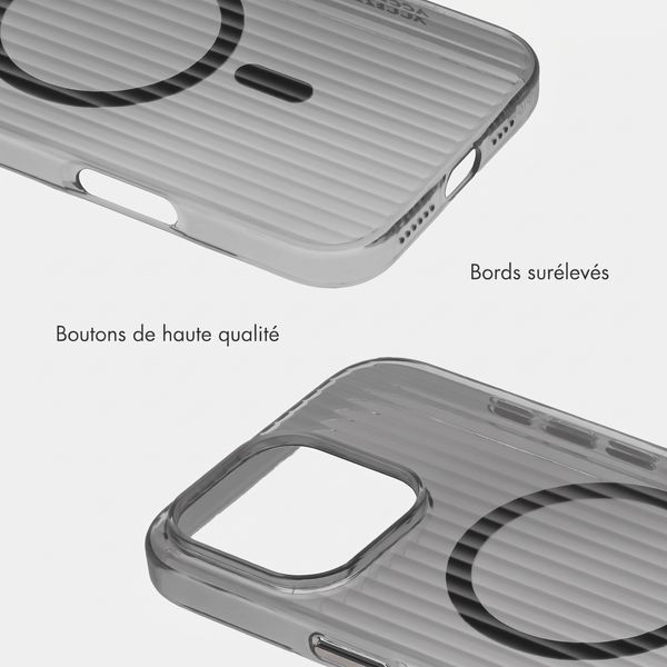 Accezz Coque arrière Lite avec MagSafe | Fluted | Apple iPhone 16 Pro Max - Noir